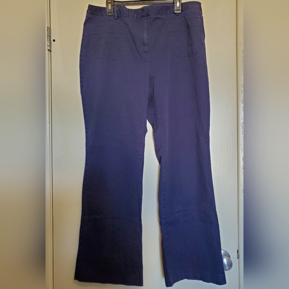 LYS Dark Blue Straight Leg Boot Cut Pants Women's Size 20W
